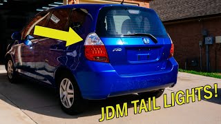 GD3 Honda Fit JDM Tail Lights and NEW Head Light Install! - YouTube