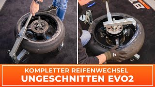 Kompletter Reifenwechsel mit dem Reifenmontiergerät EVO2 - Ungeschnitten!