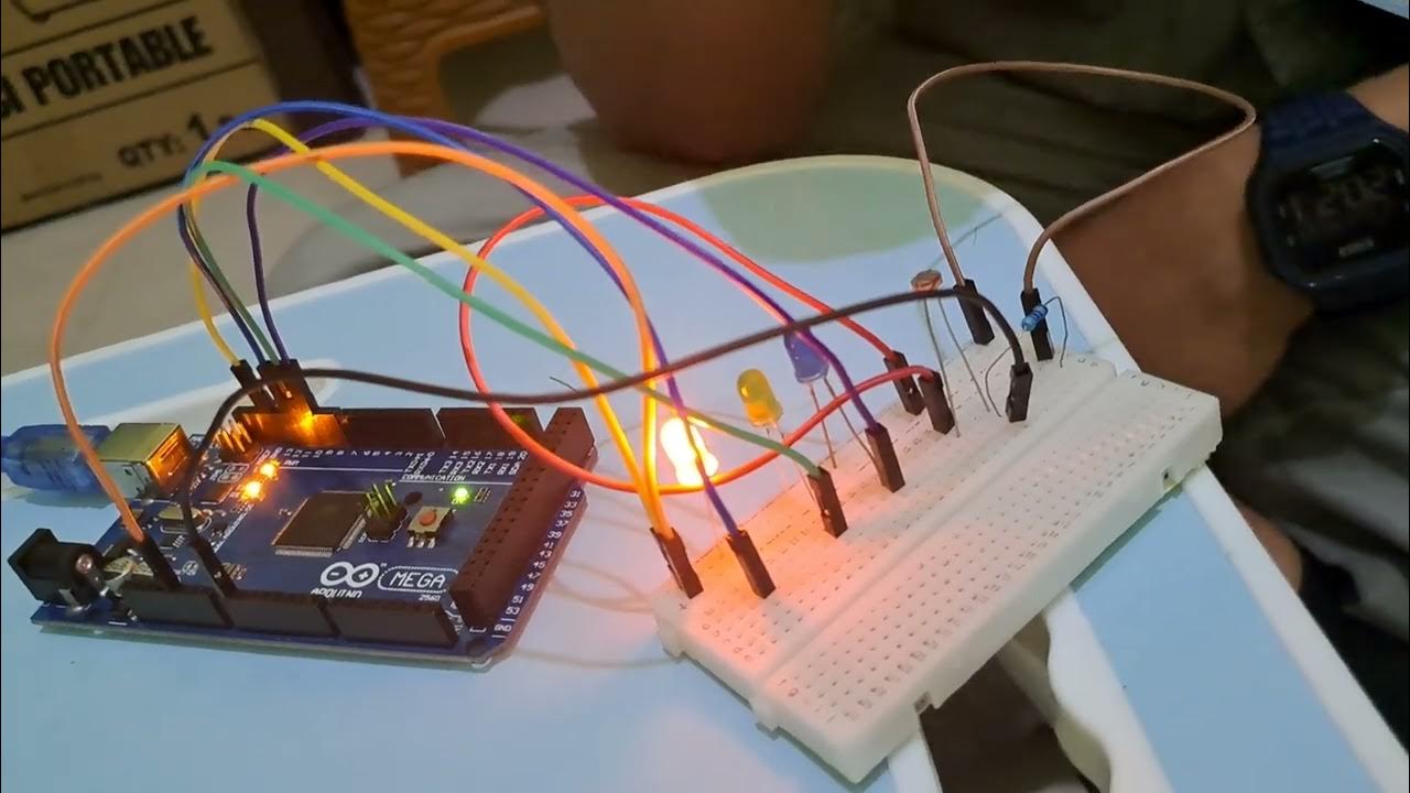 Merangkai led otomatis menggunakan arduino 😃 - YouTube