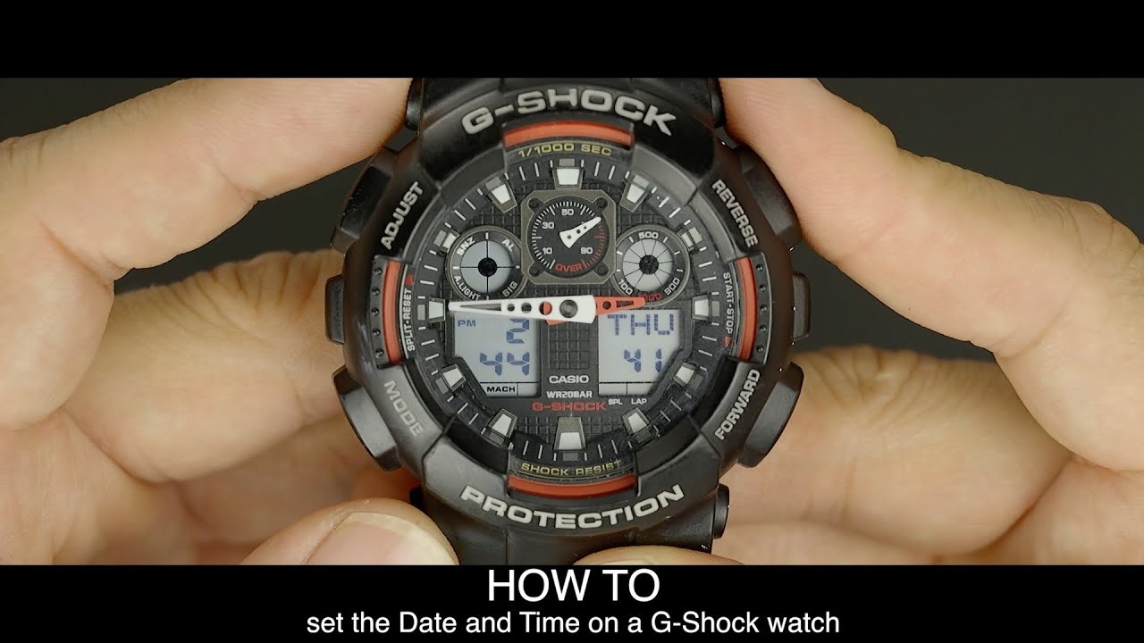 how to adjust gshock time analog