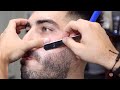 Asmr relaxing haircut  satisfying straight razor  scissor cut