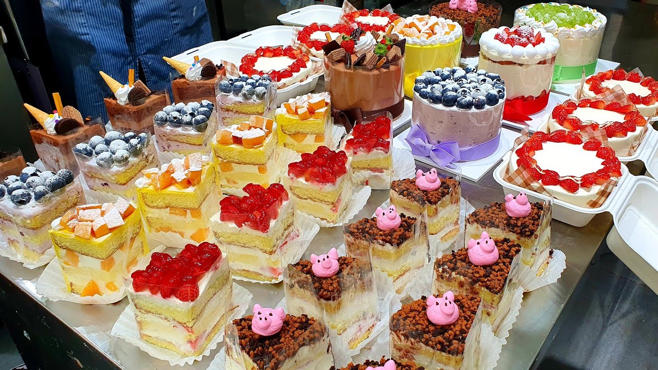⁣항상 케익을 연구합니다! 케이크에 진심인 사람들의 다양한 케이크 만들기│Making different types of cake - Korean street food