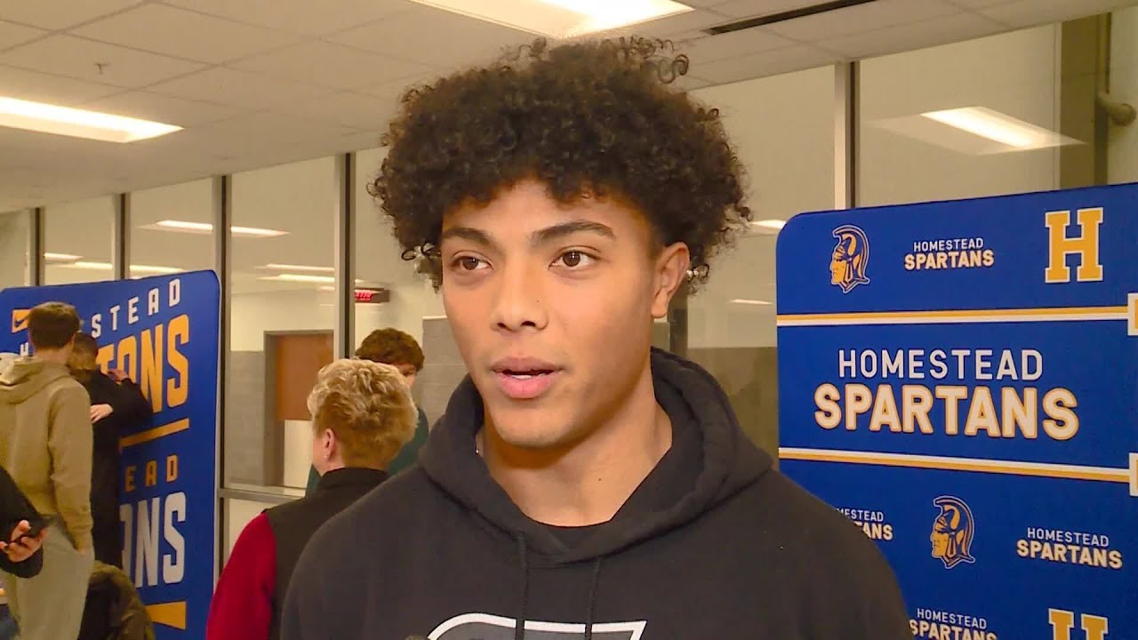 Homestead's Michael White signing day interview with Grand Valley State University football 1/29/202