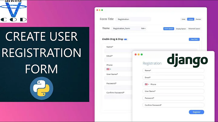 Django User-Registration Form | sign-up  | How To Create Register Form In Django | All In One Code