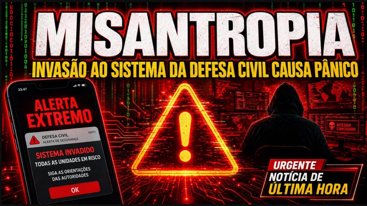 MISANTROPIA - INVASÃO AO SISTEMA DA DEFESA CIVIL CAUSA PÂNICO