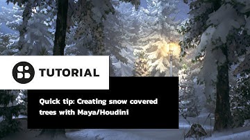 How to make snow covered trees with Maya and Houdini