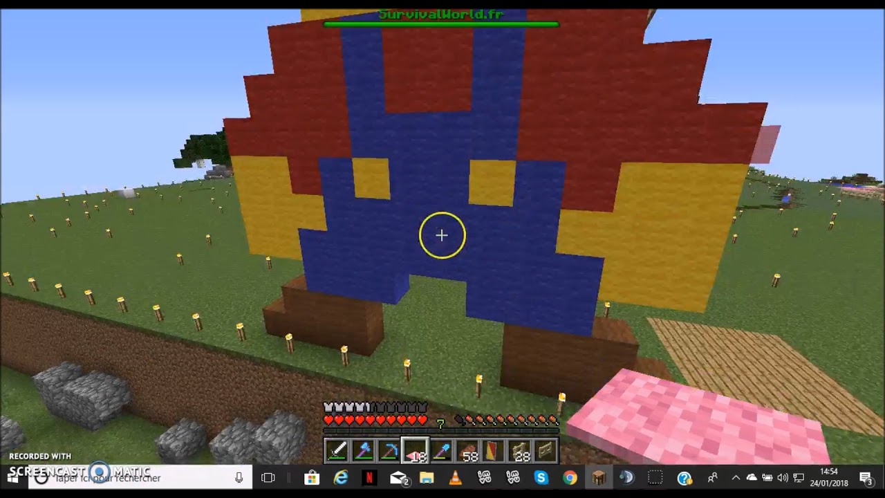 découverte d'un pixel sur le Serveur Minecraft - YouTube