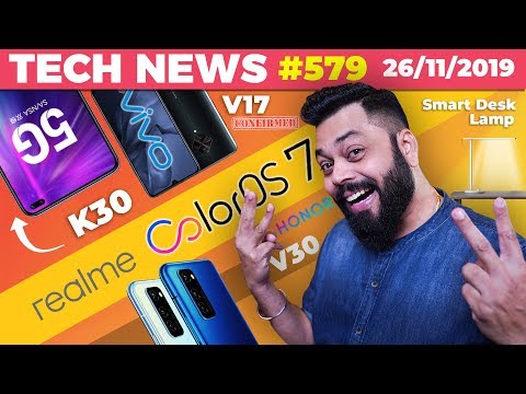 ColorOS 7 on Realme Redmi K30 Launch vivo V17 Launch Confirmed  Honor V30 Mi Smart Desk Lamp-TTN 579