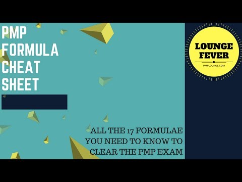 PMP Formula Cheat Sheet - All the 16 Formulae you need to know to clear the PMP Exam