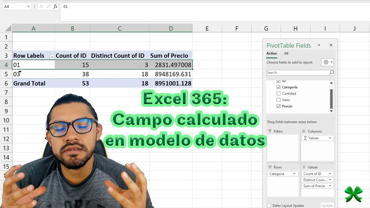 🆘 Excel 365: Crear campo calculado con modelo de datos Power Pivot