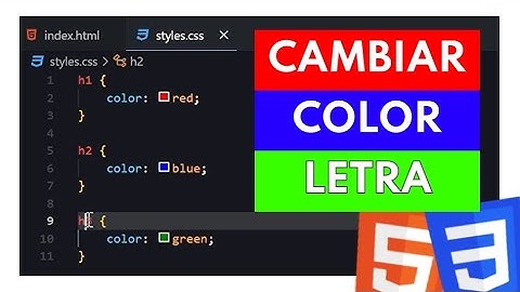 Cómo CAMBIAR el COLOR de la LETRA con HTML y CSS ✅