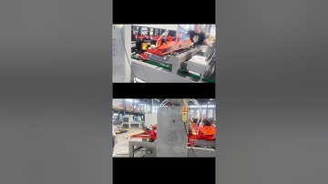 Heavy duty efficiency wood pallet leg and block nailing machine for European type pallets #machine