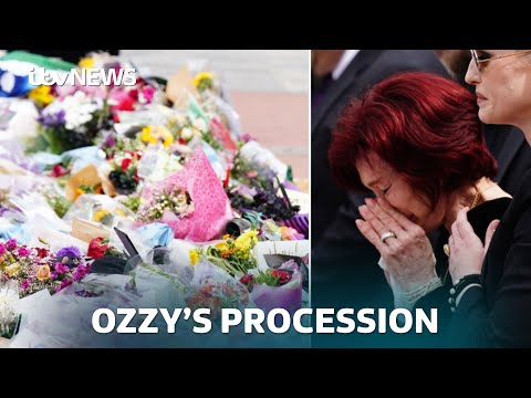Watch live - Fans say goodbye to Ozzy Osbourne in Birmingham procession | ITV News