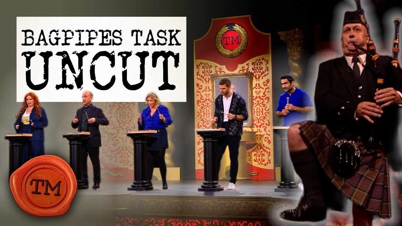 The UNCUT Bagpipes Task | Taskmaster