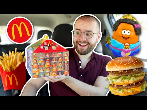 I tried McDonalds NEW Adult Happy Meal! The Kerwin Frost Box REVIEW + Popeyes and Taco Bell!