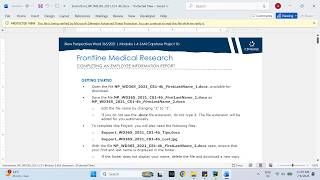 New Perspectives Word 365/2021 | Modules 1-4: SAM Capstone Project 1b Frontline Medical Research