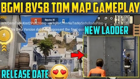 8 Vs 8 Tdm Bgmi | Bgmi 8vs8 Tdm Gameplay | 8vs8 Tdm Santorini Map Gameplay | Bgmi 1.8 Update Leaks