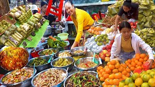 Toul Tompoung Market In The Evening& Boeng Trabaek - Cambodian Market Food Lifestyles