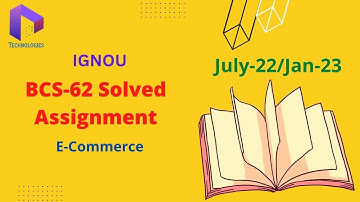 Bcs-62 Solved Assignment July-22/Jan2023 || BCA/MCA || IGNOU || Dalaltechnologies