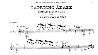F. Tárrega: Capricho árabe (1892)