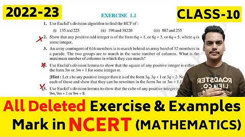 CBSE Class 10th maths 2022-23 reduced syllabus | mark all deleted exercise in NCERT | Rohit Mishra