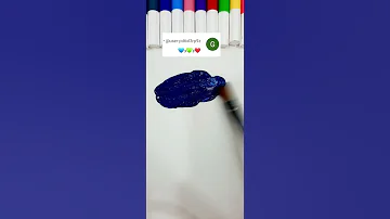 دمج ٣ الوان نحصل على درجة الازرق الغامق Drawing تعليم الألوان 