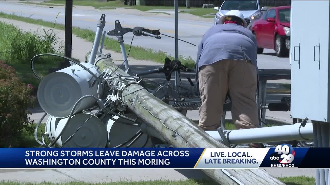 strong storms leave damage across Washington county this morning - YouTube