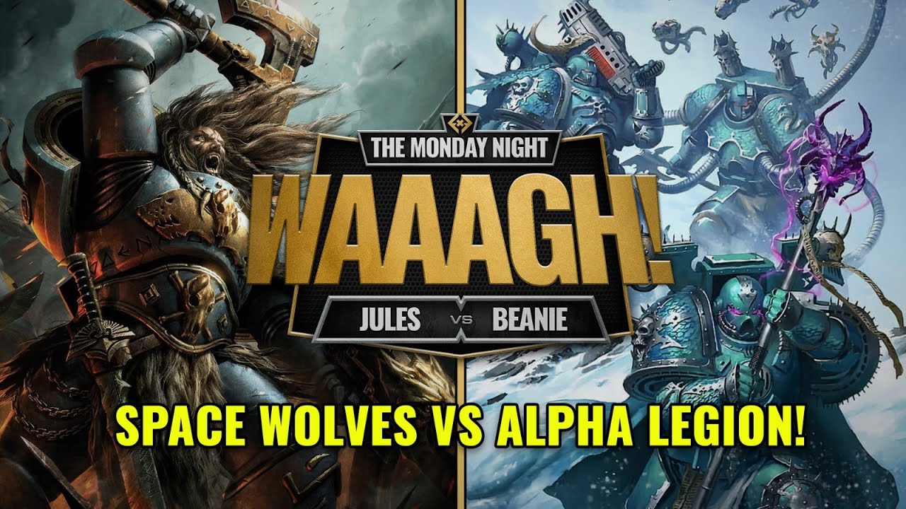 A FERAL, FESTIVE BATTLE! SPACE WOLVES V ALPHA LEGION 1K - WARHAMMER ...