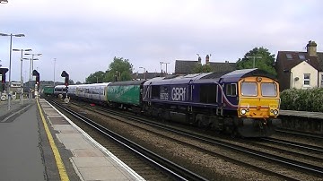 (HD) GBRf 66723 hauls two different livery 466
