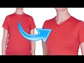 How to transform a crew neck tshirt to vneckline easily