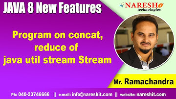 Program on concat, reduce of java util stream Stream | Java8 Features Tutorials | by Mr.RamaChandra