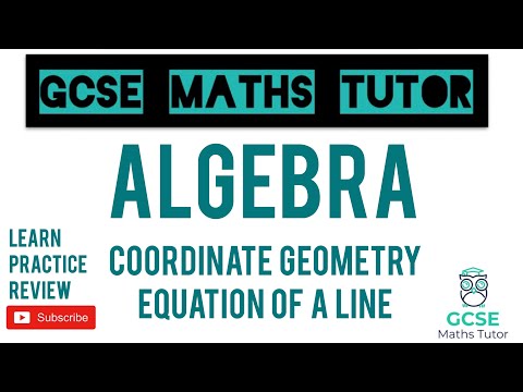 Equation Of A Line | Part 1 | Grade 5 Maths Series | Gcse Maths Tutor