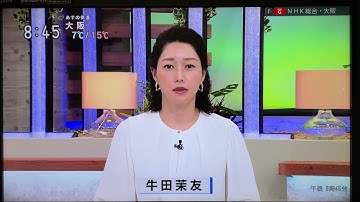 NHK大阪　関西NEWS845  牛田茉友アナウンサー