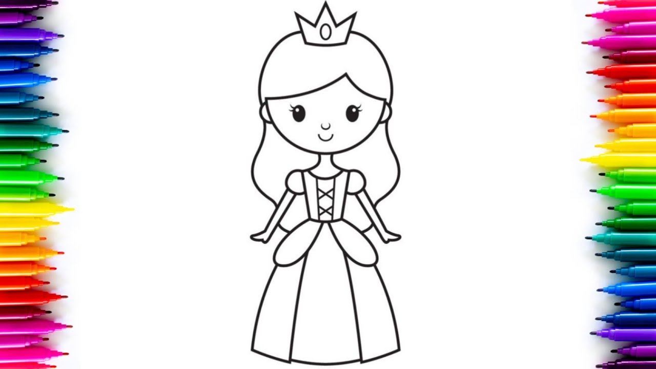 Queen drawing | How to draw Queen | drawing and coloring for toddlers ...