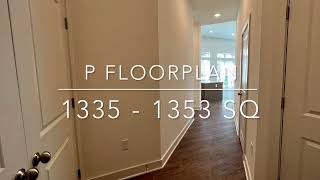 P floor plan: 2 bd / 2 ba