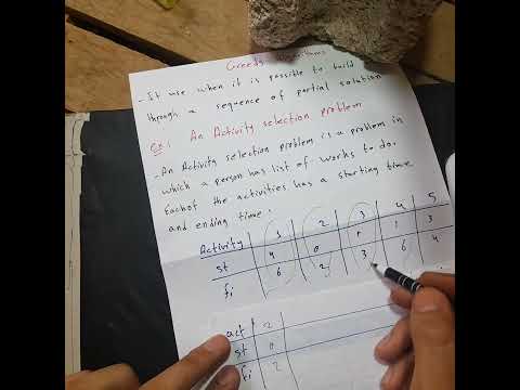 الخوارزمية الطماعة  شرح بالعربي    Greedy algorithm , Activity selection problem