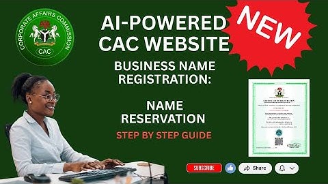HOW TO REGISTER BUSINESS NAME ON THE NEW #CAC #AI-POWERED PORTAL (PART 1) - NAME RESERVATION 