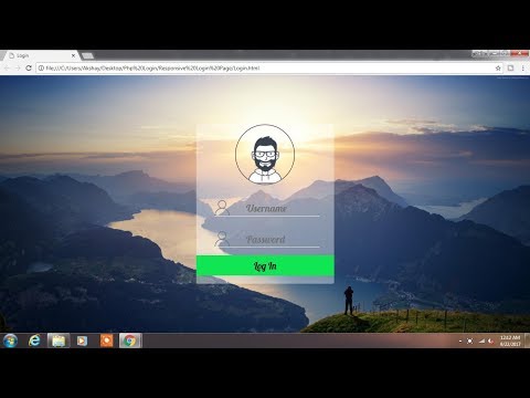 Login Page Design in Html CSS - Responsive Login Form Tutorial