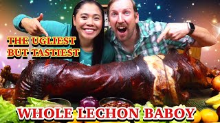 THE UGLIEST BUT TASTIEST WHOLE LECHON BABOY || COLLABORATION WITH @Ewic Mukbang