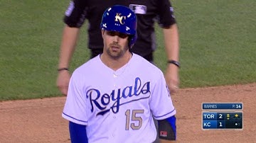 TOR@KC: Merrifield belts a double into left