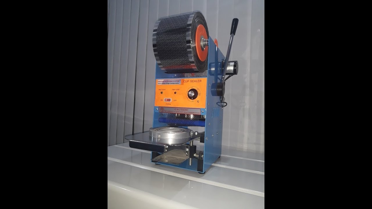 Semi Automatic Cup Sealer Glass Packing Machine Glass Sealing