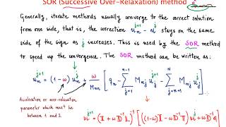 SOR (successive over relaxation) method
