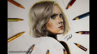 Drawing Black Widow - Avengers: Infinity War (Part-1) - Marvel - Speed Drawing | Dawood Shahid Art