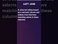 LEFT JOIN | LEFT JOIN in SQL | SQL LEFT JOIN