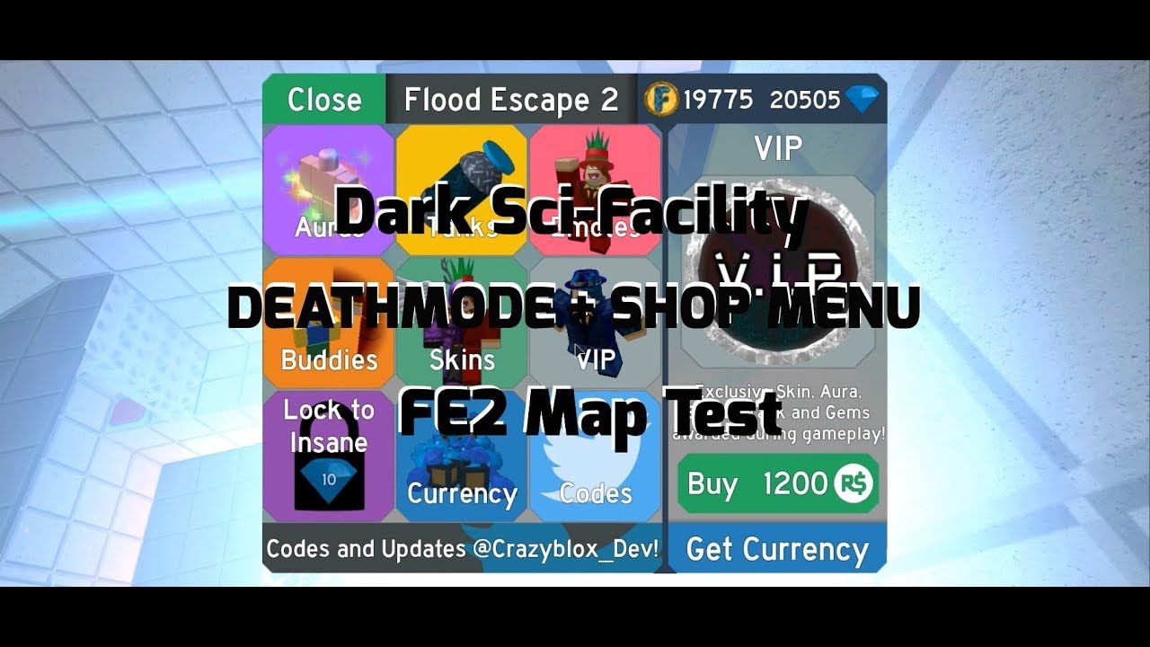 Completing Dark Sci Facility With Shop Menu And Deathmode Roblox Fe2 Map Test Youtube - dark sci facility roblox id