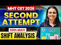 10 May MHT CET 2026 Paper Analysis (Shift 1 &amp; 2) 😱  BIOLOGY Analysis PCB Analysis🔥By Tapi Miss
