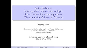 ACCL 2021 #3. Infinitary classical propositional logic: Cardinality of the set of formulas | E.Zolin