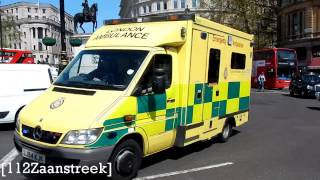London Ambulances responding with lights and sirens. (Compilation)