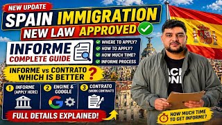 Spain Immigration New Law 2026 Full Details | Informe vs Contrato Explained | Official Update