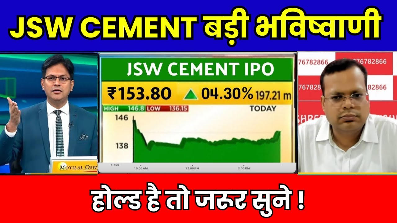 JSW Cement Share Latest News | JSW Cement Share Latest News Today | JSW Cement IPO Share Latest News